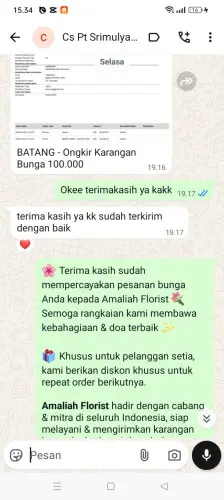 Testimonial Papan Bunga cibungur