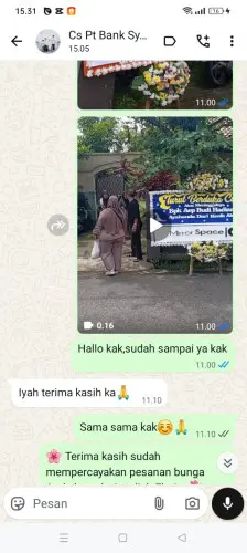 Testimonial Papan Bunga cibungur
